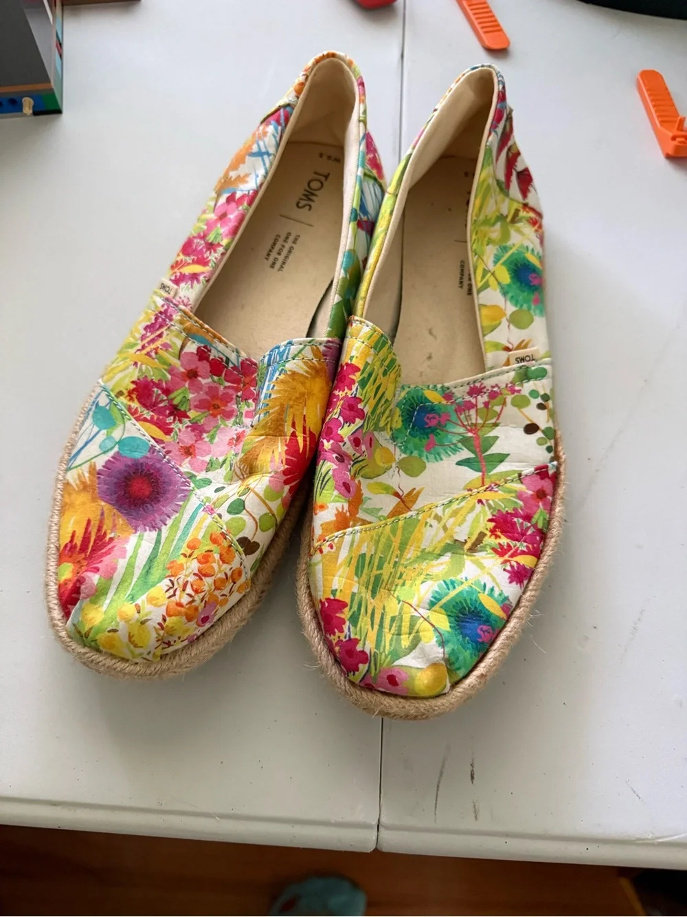 TOMS Multicolor Floral Canvas Espadrilles